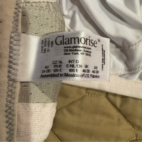 Two Glamorise Sports Bra 46DD White Grey Custom Control Support Adjustable - Picture 12 of 16